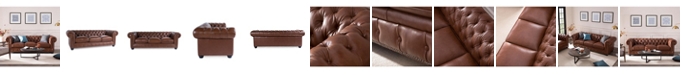 Nice Link Alexandon Leather Chesterfield Sofa